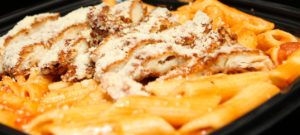 penne with romano crusted chicken