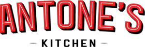 Antones kitchen logo with black lettering