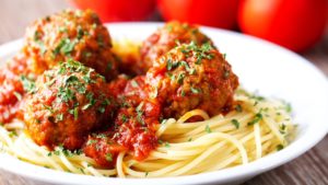 Spaghetti and meatballs