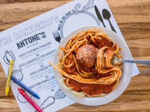 Antones Spaghetti and meatballs